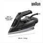 Braun Texstyle 5 SI5188BK - Plancha de Vapor (2800 W, suela FreeGlide 3 D Eloxal Plus, tecnología iCare, 50 gm/min con golpe de