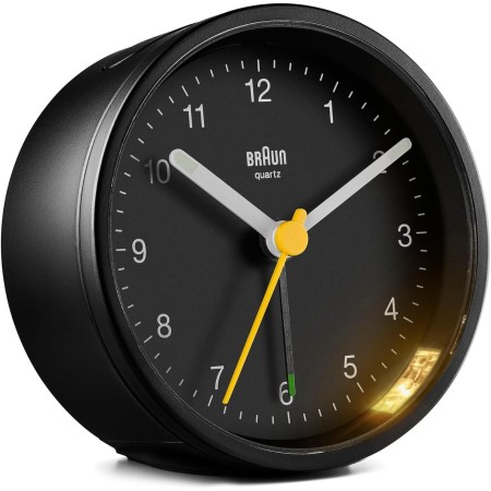 Braun Reloj Despertador analógico clásico función repetición e iluminación, Movimiento de Cuarzo silencioso, Alarma por pitido