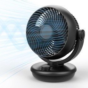 Dreamhigh® Ventilador Para Escritorio Muy Silencioso – 28 dB, Circulador De Aire 3 Velocidades, Oscilación 70°, Inclinación