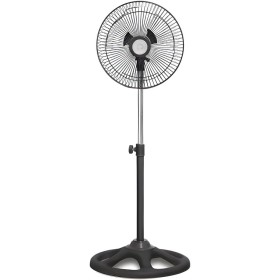 UBOON Ventilador de Pie 10" - Pequeño y Potente, Altura Regulable, Motor Silencioso, 3 Velocidades, Oscilación 120º, 30W