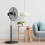 RAYDAN 0 Ventilador de Pie, 45cm 75W, 75 W, 3 Velocidades, Negro