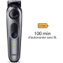 Braun Cortacésped De Barba Series 5 BT5440, Cortacésped Para Hombres Con Herramientas De Diseño, 100 Minutos De Autonomía