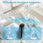 Primevolve Ventilador de Pie Portátil Auto-rotación con Remoto, 8'' Plegable Suelo/Mesa Ajustable, 7200mAh USB C Ventilador para