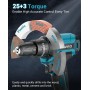 MHPRO Taladro Percutor a Bateria 21V, Taladro Atornillador Bateria, 42N.m Atornillador Electrico con Batería 2.0Ah, 25+3 Ajuste