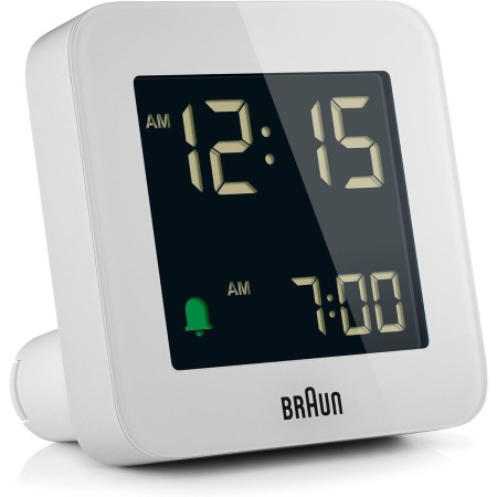 Braun Reloj Despertador Digital función repetición, Pantalla LCD Negativa, configuración rápida, Alarma por pitido en Crescendo