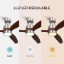 Mellerware - Ventilador de Techo con Mando a Distancia Brizy! | 30 W | 6 Velocidades | Ultra silencioso | Función