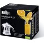 Braun Multiquick 3 MPZ9 Exprimidor Eléctrico, Blanco y Transparente