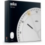 Braun Reloj de Pared analógico Grande clásico Movimiento de Agujas silencioso, de fácil Lectura, diámetro del 30 cm en Blanco,