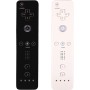 AUFGLO Retro Wii Controller 2 Pack Wii u Remote mit Silikongehäuse und Handgelenksgurt (schwarz+weiß)
