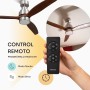 Mellerware - Ventilador de Techo con Mando a Distancia Brizy Bright | 30 W | 6 Velocidades | Ultra silencioso | 3 Aspas 132 de