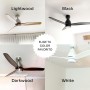 Mellerware - Ventilador de Techo con Mando a Distancia Brizy Bright | 30 W | 6 Velocidades | Ultra silencioso | 3 Aspas 132 de