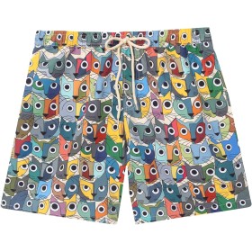 Pampling Bañador Hombre – Short de Baño con Estampados Originales, Secado Rápido, Cintura Elástica con Cordón, Bolsillos