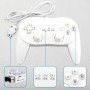 OSTENT Mando Clásico con Cable Pro Gamepad Joystick para Consola Nintendo Wii Remote Videojuego, Color Blanco