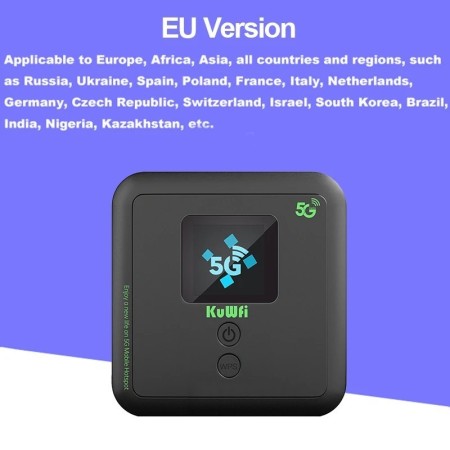 KuWFi-enrutador MiFi 5G Wi-Fi6 AX3000, enrutador móvil portátil, inalá