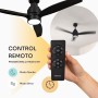 Mellerware - Ventilador de Techo con Mando a Distancia Brizy Bright | 30 W | 6 Velocidades | Ultra silencioso | 3 Aspas 132 de