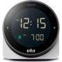 Braun Reloj Despertador Digital función de repetición, Pantalla LCD Negativa, Bisel Giratorio para Ajuste rápido de la Hora,