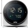 Braun Reloj Despertador Digital función de repetición, Pantalla LCD Negativa, Bisel Giratorio para Ajuste rápido de la Hora,
