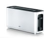 Braun HT 3110 WH - Tostadora (ranura larga, cámara extraancha, bandeja recogemigas extraíble, función de calentamiento y