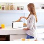 Braun HT 3110 WH - Tostadora (ranura larga, cámara extraancha, bandeja recogemigas extraíble, función de calentamiento y