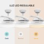 Mellerware - Ventilador de Techo con Mando a Distancia Brizy Bright | 30 W | 6 Velocidades | Ultra silencioso | 3 Aspas 132 de