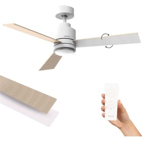 Mellerware - Ventilador de Techo con Luz Brizy Bright Core 45W | Ultra Silencioso | 6 Velocidades | 3 Aspas Reversibles 132 cm