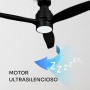 Mellerware - Ventilador de Techo con Luz Brizy Bright Core 45W | Ultra Silencioso | 6 Velocidades | 3 Aspas Reversibles 132 cm