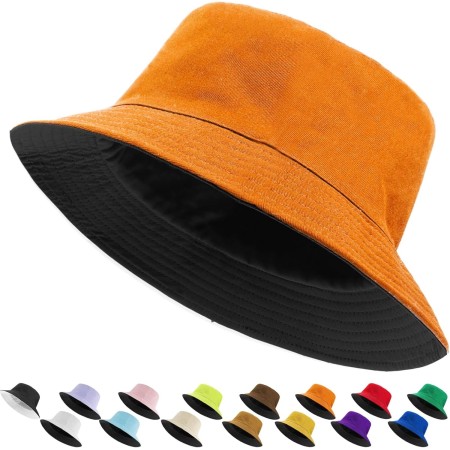 LUKIUP Sombrero Unisexo, Senderismo Hombre, Dos Estilos en un Solo Sombrero, 100% Algodón Pescador Sombrero para Verano Playa de
