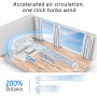 MYCARBON Turbo Ventilador de Mesa Silencioso 20dB Motor DC Ventilador Potente 30°-60°-90° Oscilación 11 Velocidades Temporizador