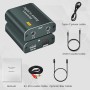 Adaptador Audio Optico a Jack,192 kHz Convertidor Digital a Analógico Compatible con Salida óptica Digital a Conector Doble de