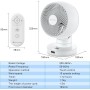 MYCARBON Turbo Ventilador de Mesa Silencioso 20dB Motor DC Ventilador Potente 30°-60°-90° Oscilación 11 Velocidades Temporizador