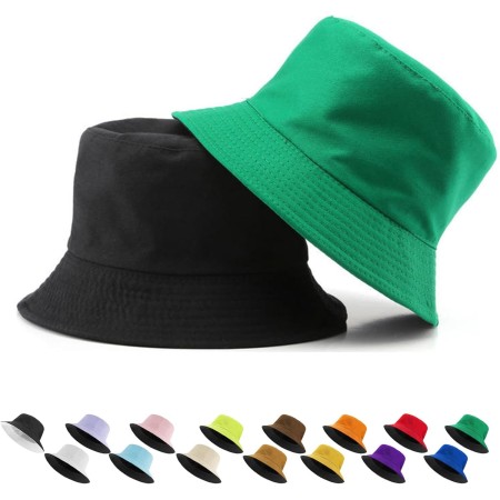 LUKIUP Sombrero Unisexo, Senderismo Hombre, Dos Estilos en un Solo Sombrero, 100% Algodón Pescador Sombrero para Verano Playa de