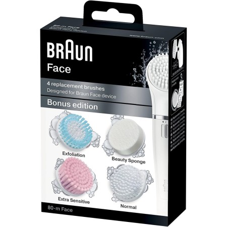 Braun Face - Cepillos de recambio para dispositivo de limpieza facial, 4 cepillos