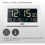 Braun Reloj Despertador Digital visualización de Fecha, Mes y Temperatura, Pantalla LCD Negativa, Ajuste rápido, Alarma en