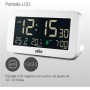 Braun Reloj Despertador Digital visualización de Fecha, Mes y Temperatura, Pantalla LCD Negativa, Ajuste rápido, Alarma en