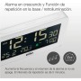 Braun Reloj Despertador Digital visualización de Fecha, Mes y Temperatura, Pantalla LCD Negativa, Ajuste rápido, Alarma en