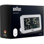 Braun Reloj Despertador Digital visualización de Fecha, Mes y Temperatura, Pantalla LCD Negativa, Ajuste rápido, Alarma en