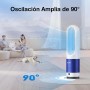 IcyAir Ventilador de Torre sin Aspas de 55cm, Ventilador Sin Aspas Silencioso 35 dB, Oscilación 90°, 8 Velocidades, Temporizador