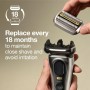 Braun Cabezal de afeitadora eléctrica 94M plateado, compatible con maquinillas de afeitar eléctricas Series 9 Pro y Series 9