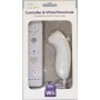 2 en 1 Motion Plus Mando y Nunchunk para Nintendo Wii/Wii u + Funda de Silicona - Blanco