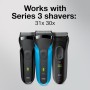 Braun Pieza de repuesto para afeitadora 21B, color negro, compatible con modelos 300s y 310s