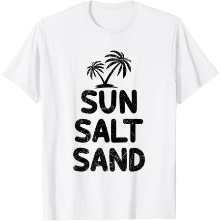 Sal Sol Arena Playa Verano Playa Vacaciones Palmera Camiseta