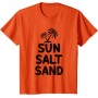 Sal Sol Arena Playa Verano Playa Vacaciones Palmera Camiseta