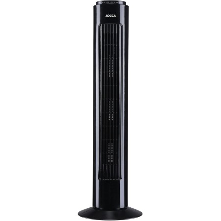 Jocca Ventilador de Torre con Mando a Distancia 50W | 3 Modos de Viento | 3 Velocidades | Oscilación 75º | Temporizador 7.5H |