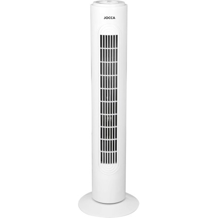 Jocca Ventilador de Torre con Mando a Distancia 50W | 3 Modos de Viento | 3 Velocidades | Oscilación 75º | Temporizador 7.5H |