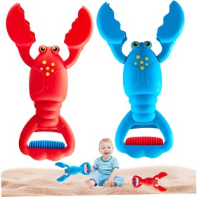 Digger de Arena de Langosta, 2 Piezas de Langosta de Langosta Juguetes para cavar, Juguetes de Playa para niños, Juguetes de