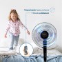Grunkel Ventilador de pie 16" programable con 3 velocidades FAN-B16ECOTIMER y 60W de potencia con altura regulable de hasta