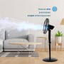 Grunkel Ventilador de pie 16" programable con 3 velocidades FAN-B16ECOTIMER y 60W de potencia con altura regulable de hasta