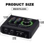 BOMGE Mini interfaz de audio USB de 2 canales para grabación, transmisión y podcasting, con alimentación fantasma XLR/48V, audio