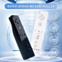 AUFGLO Wii Remote y Nunchuck compatible con Wii/Wii U - Incluye funda de silicona y correa para la muñeca (Negro+Blanco)