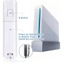 AUFGLO Wii Remote y Nunchuck compatible con Wii/Wii U - Incluye funda de silicona y correa para la muñeca (Negro+Blanco)